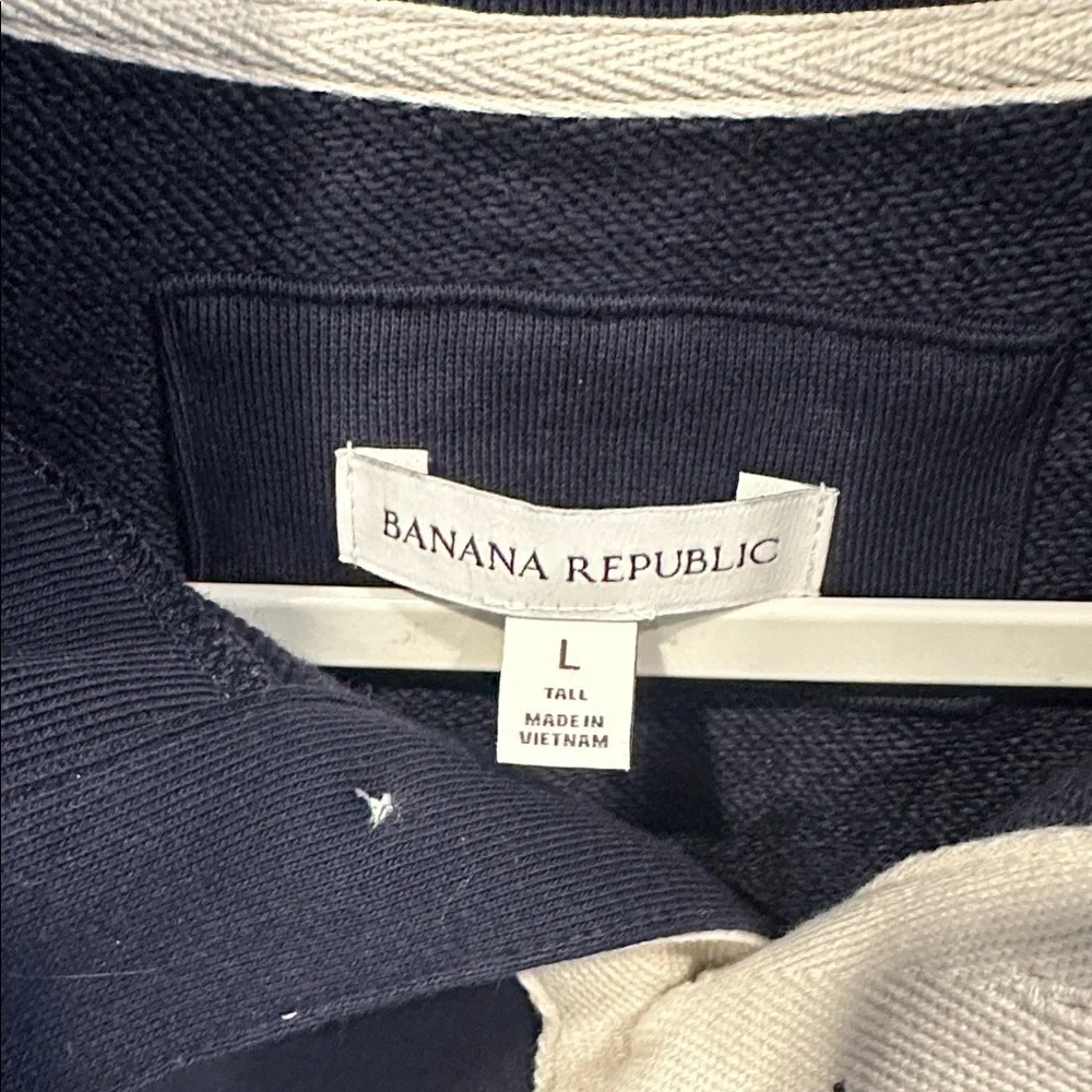 $120 Banana Republic TERRY MOCK-NECK SWEATSHIRT Sweater Mens Size LT NWOT